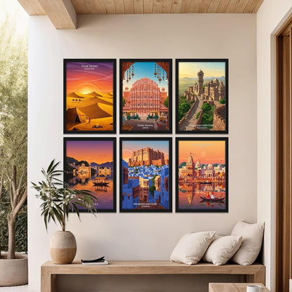 A Journey Through Rajasthan's Golden Cities Wall Frame