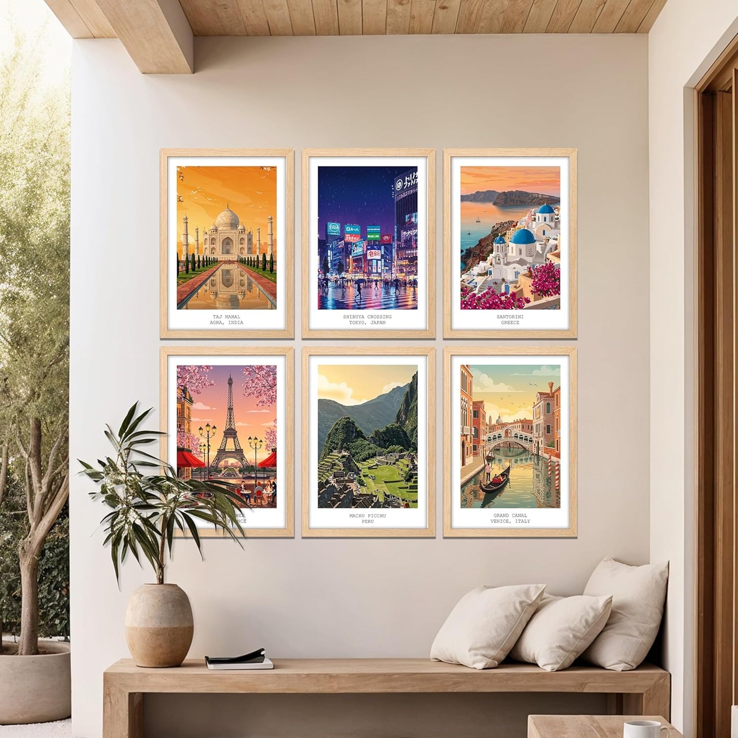 Vibrant International Landmarks Wall Frame
