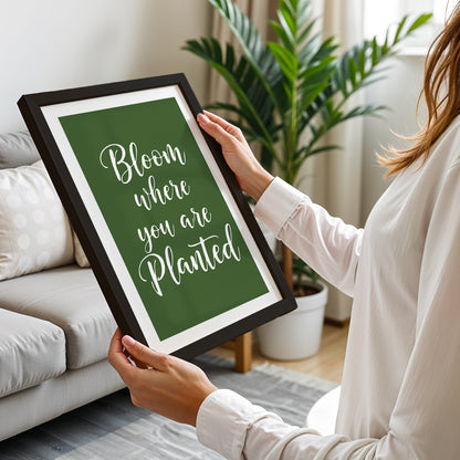 Motivational Botanical Quote Framed Poster