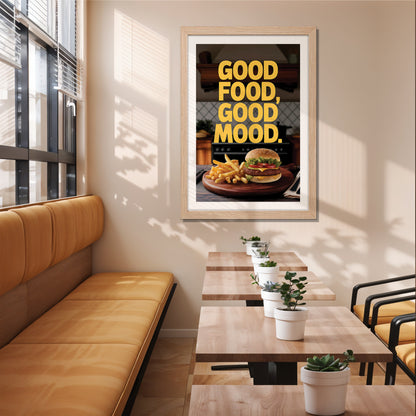 Good Food Good Mood Wall Frame Set of 1