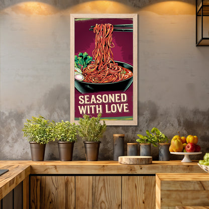 Seasoned Noodles Art Wall Frame