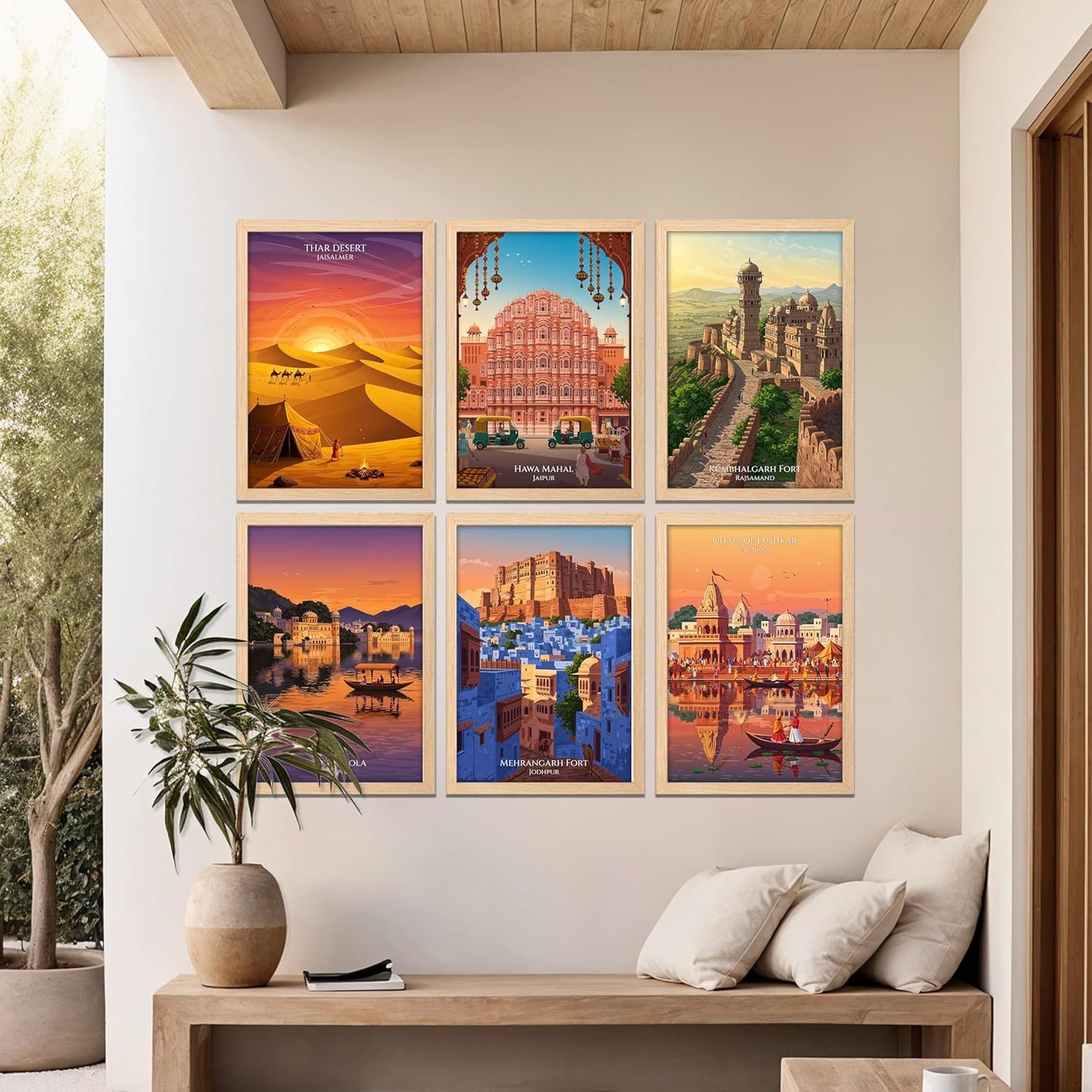 A Journey Through Rajasthan's Golden Cities Wall Frame
