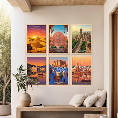 A Journey Through Rajasthan's Golden Cities Wall Frame
