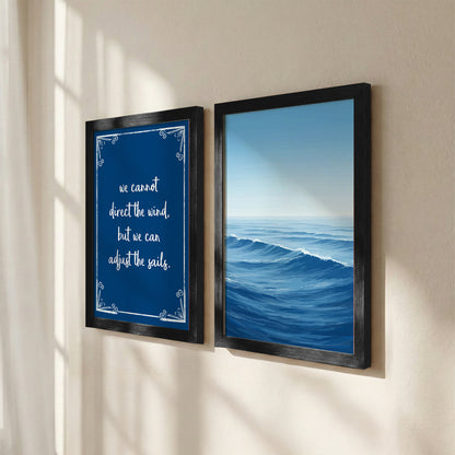 Adjust the Sails Coastal Motivational Wall Art Set of 2