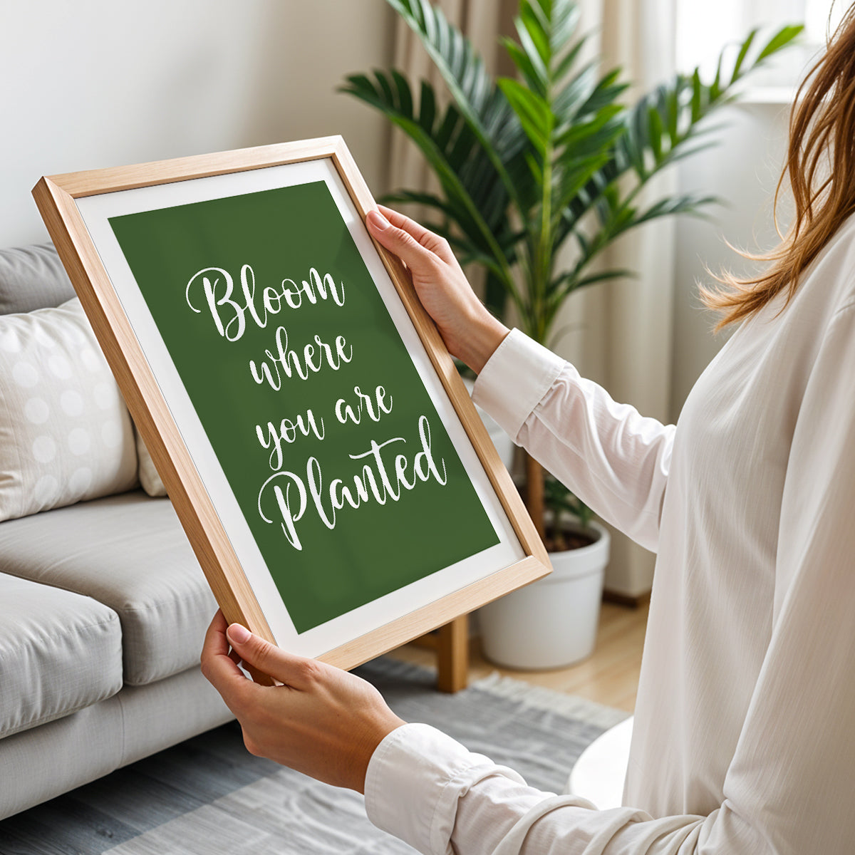 Motivational Botanical Quote Framed Poster