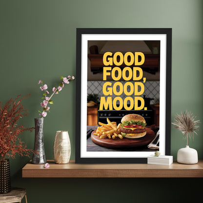 Good Food Good Mood Wall Frame Set of 1