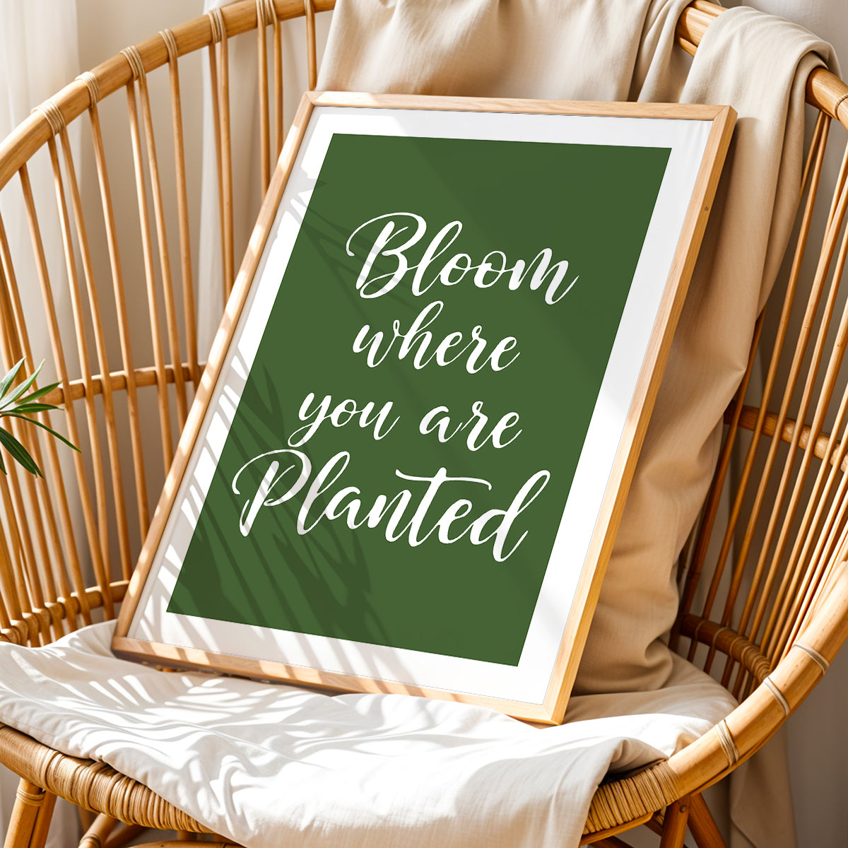 Motivational Botanical Quote Framed Poster