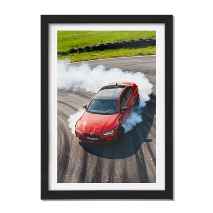 BMW M3 Drift Smoke Wall Frame