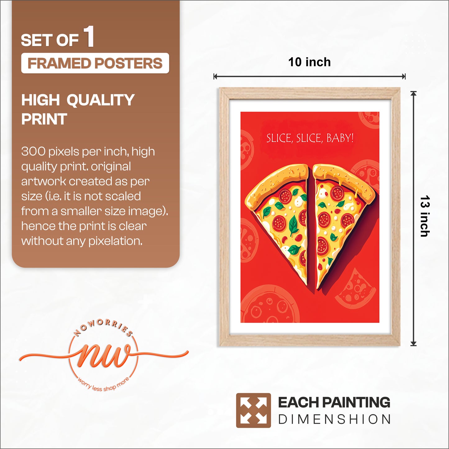 Pizza Love Wall Frame
