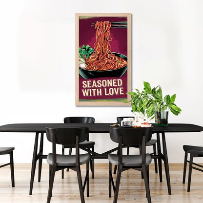 Seasoned Noodles Art Wall Frame