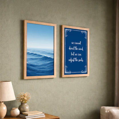 Adjust the Sails Coastal Motivational Wall Art Set of 2