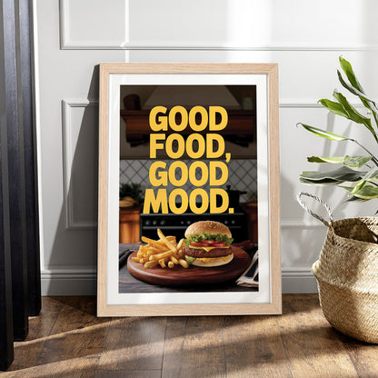 Good Food Good Mood Wall Frame Set of 1
