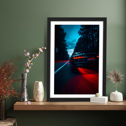 Audi R8 Tail Blaze Wall Frame