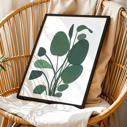 Eucalyptus Branch Minimalist Wall Art – Set of 1