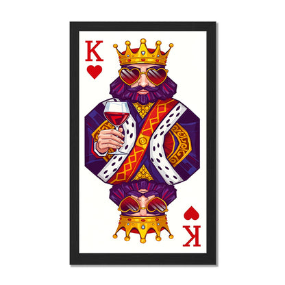 King Playing Card Wall Frame Set of 1
