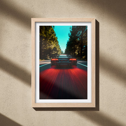 Audi R8 – Red Trail Wall Frame