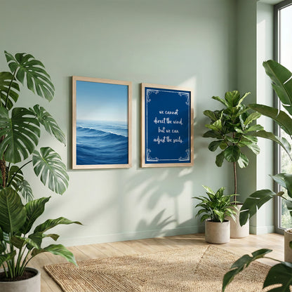 Adjust the Sails Coastal Motivational Wall Art Set of 2