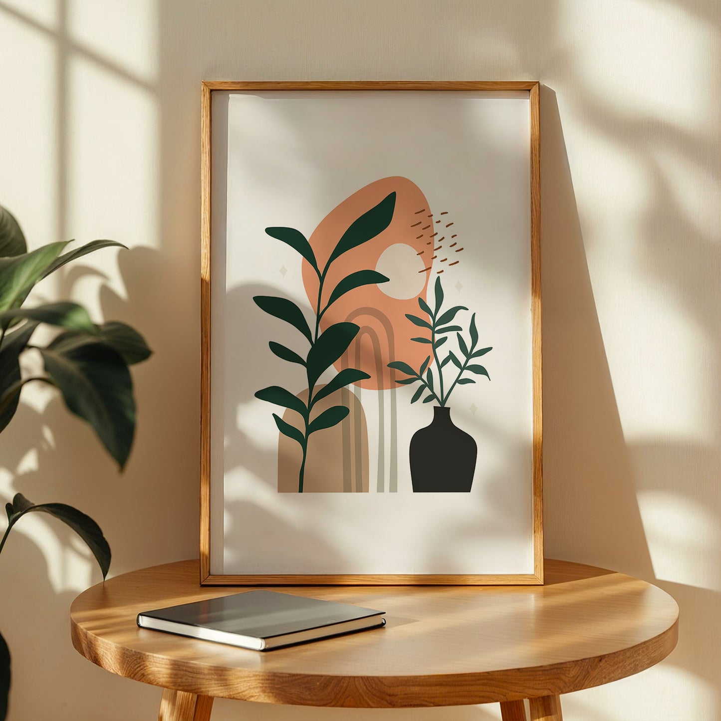 Boho Botanical Vase Wall Frame – Set of 1