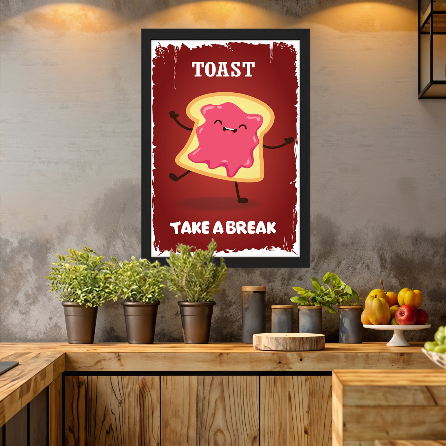 Happy Toast Wall Frame