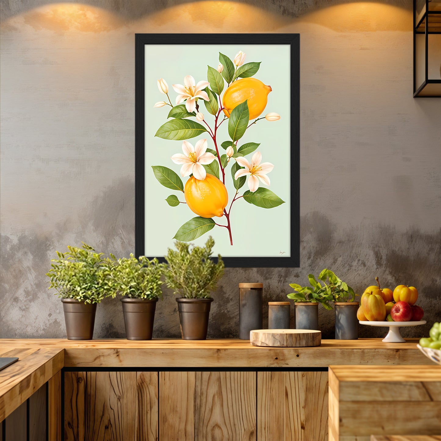 Lemon Bloom Wall Frame