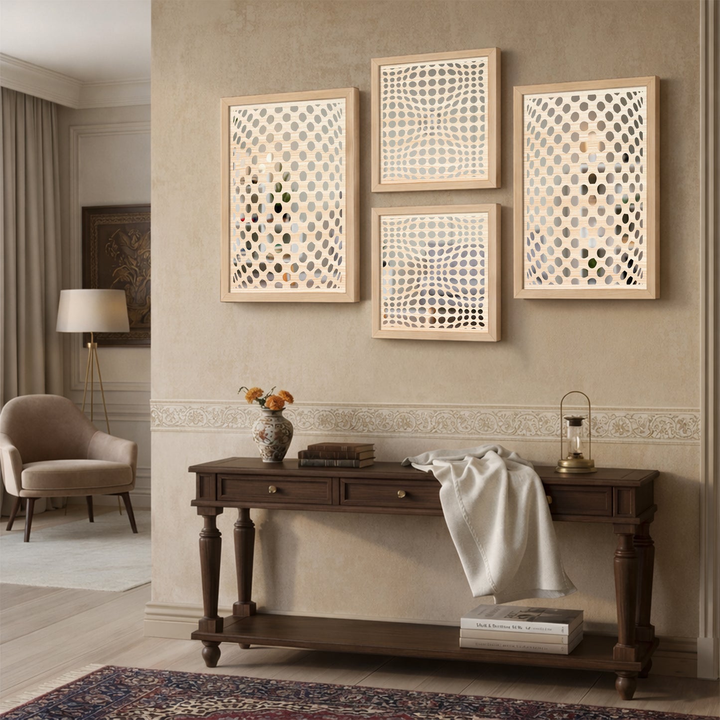 Geometric Knot Pattern Mirror Set