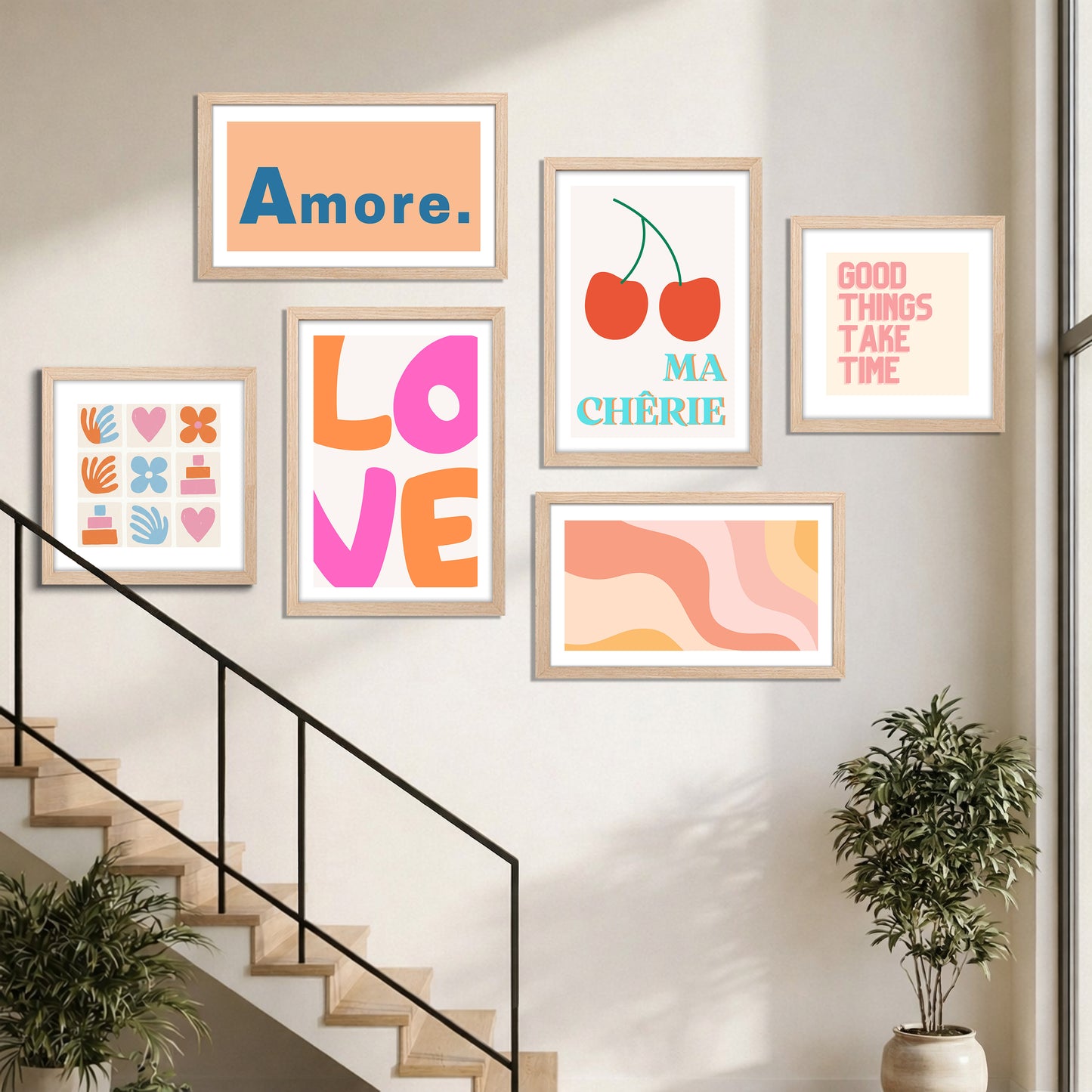 Love & Amore Wall Set of 6