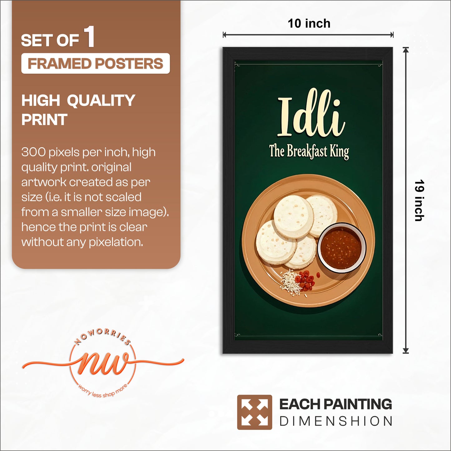 Idli Mornings Wall Frame