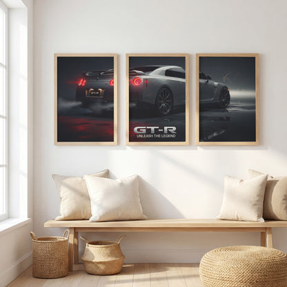 GT-R Unleash The Legend Wall Art Set of 3