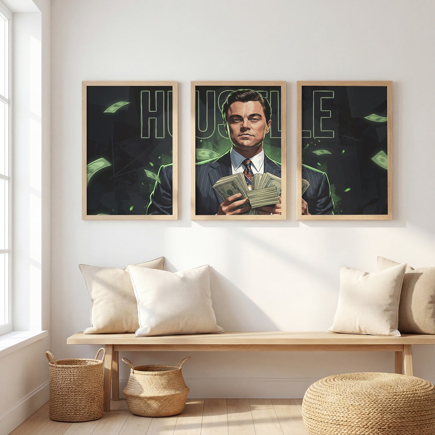 Hustle Mindset Wall Art Set of 3