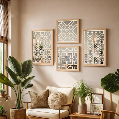 Ornate Mirror Art Set of 4