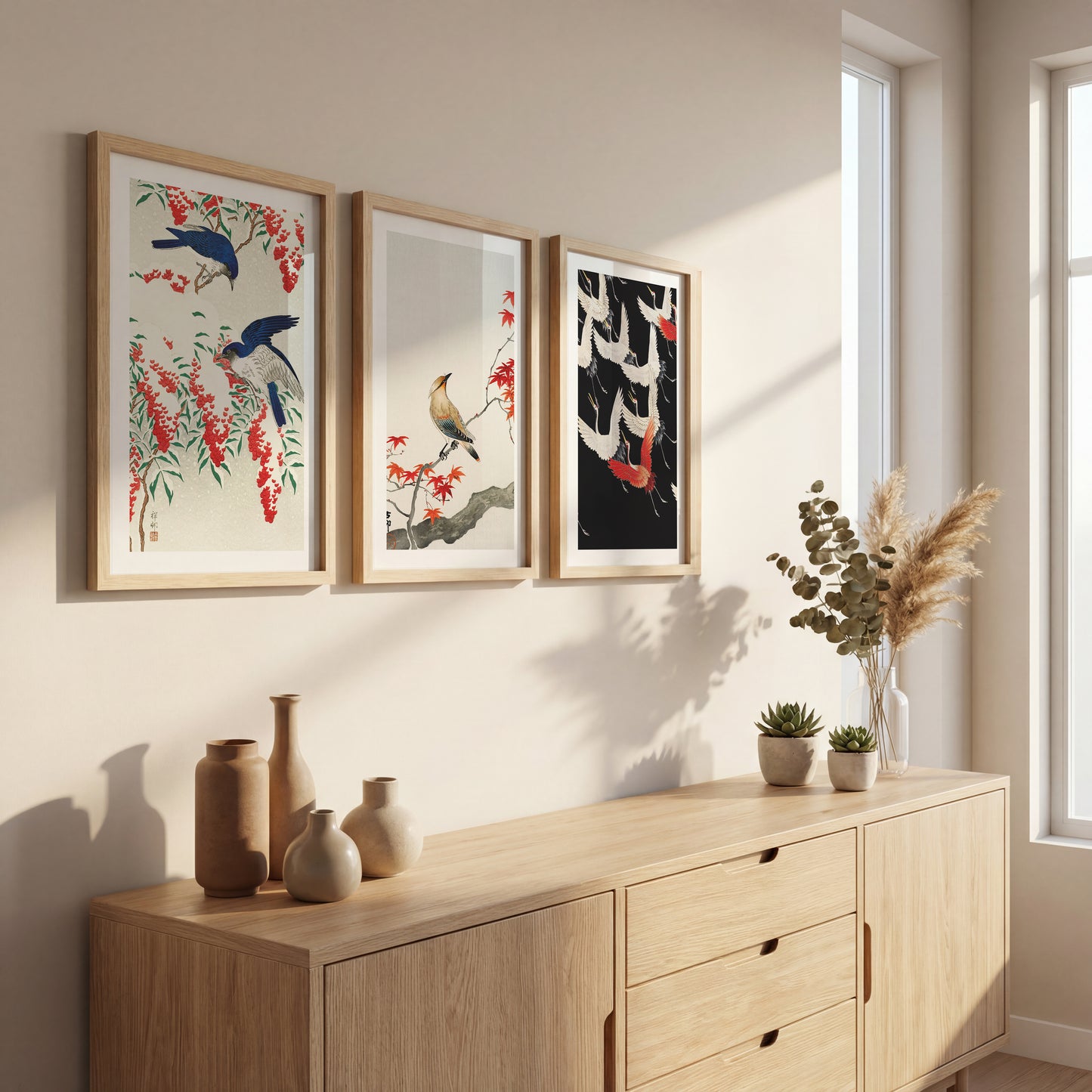 Japanese Bird & Crane Wall Art Collection