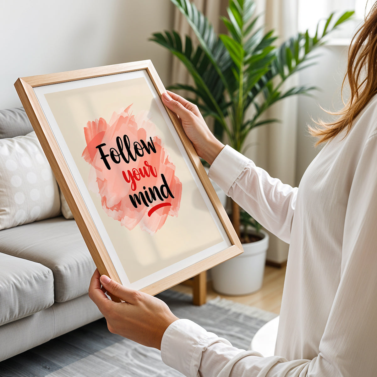 Follow Your Mind Motivational Quote Framed Wall Art