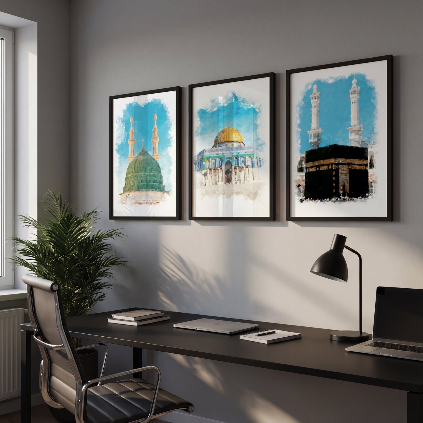 Islamic Sacred Landmarks Wall Art Set – 3