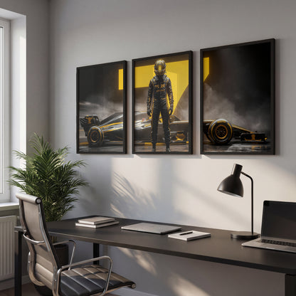 Track Warrior Wall Art Set of 3