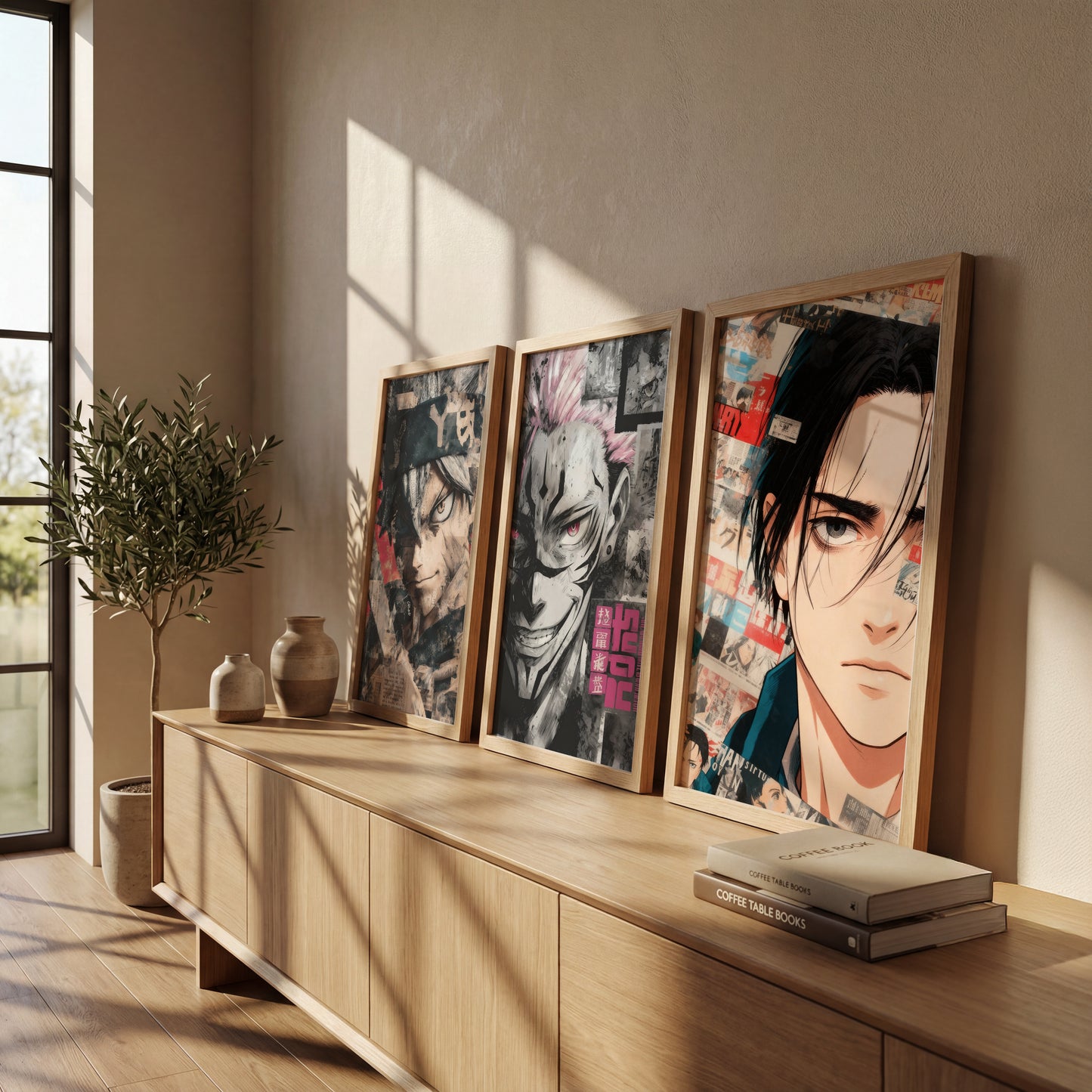 Anime Heroes Wall Art Set of 3