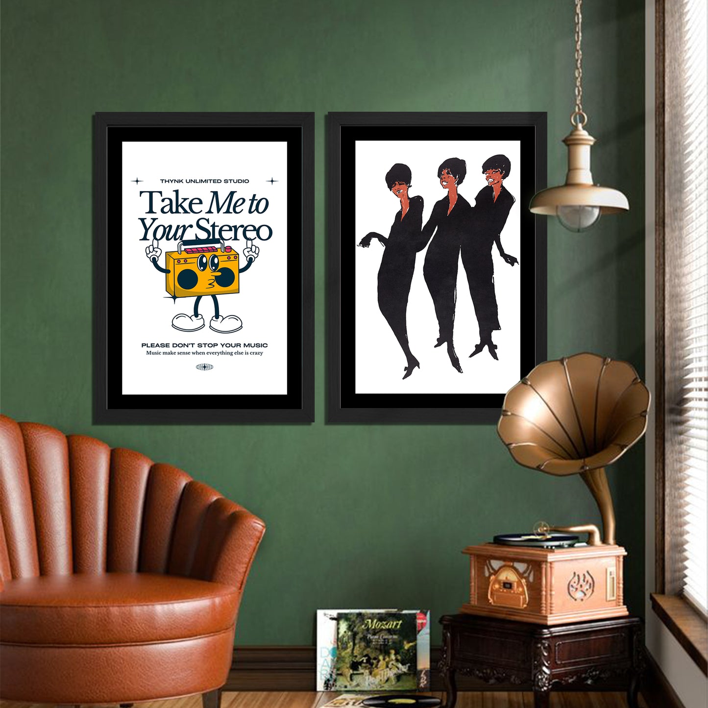 Retro Music & Soul Sisters Wall Art Set
