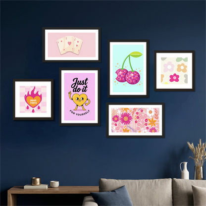 Cherry Pop Wall Set of 6