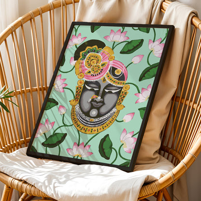 Krishna Lotus Art