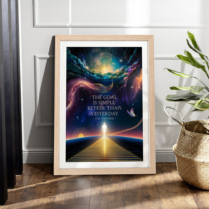 Better Than Yesterday Motivational Poster