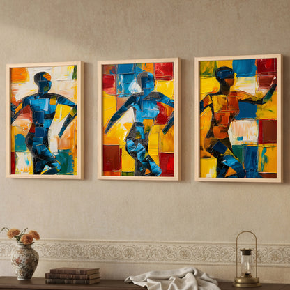 Abstract Figure Wall Art Set of 3