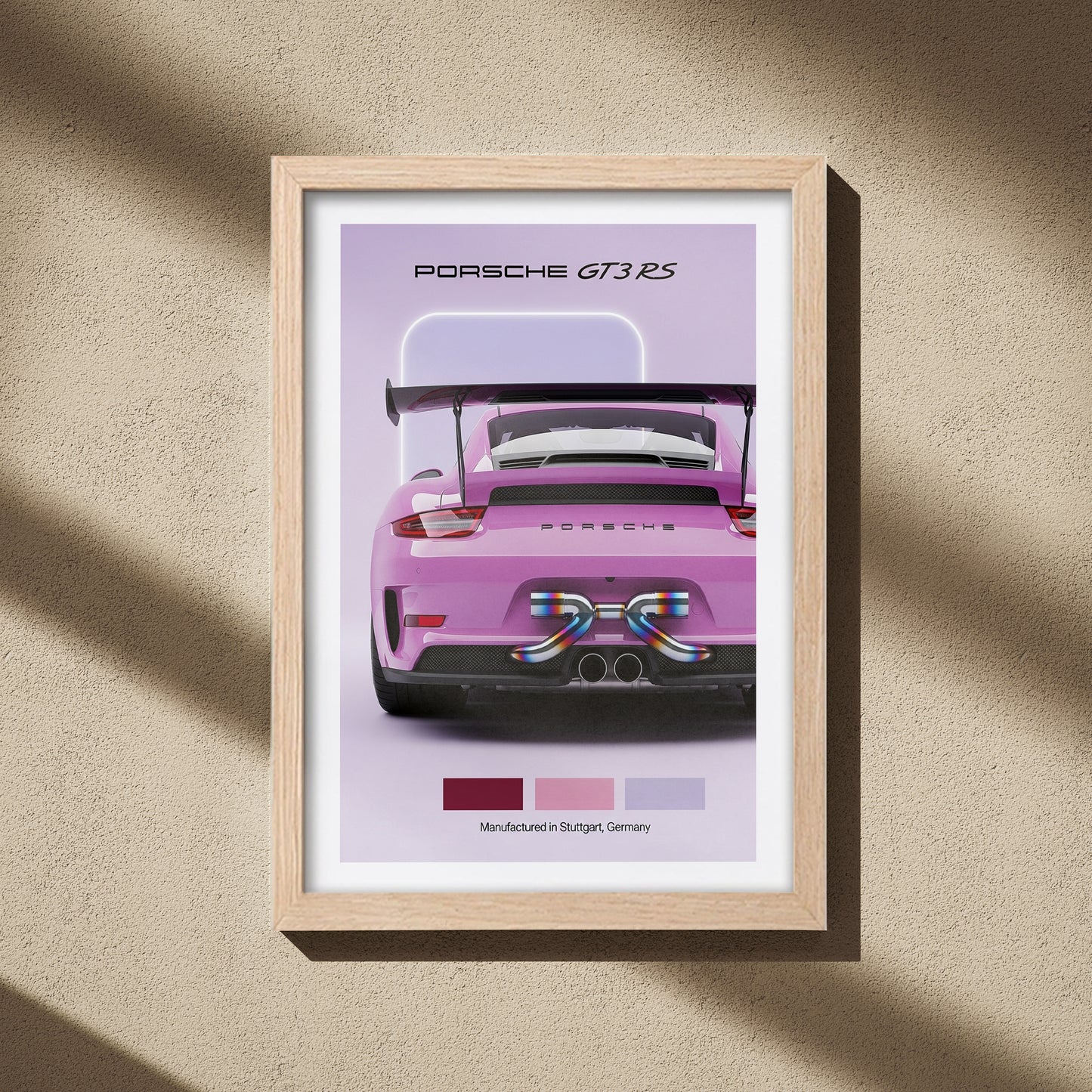 Porche GT3 RS Car Wall Frame