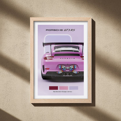 Porche GT3 RS Car Wall Frame