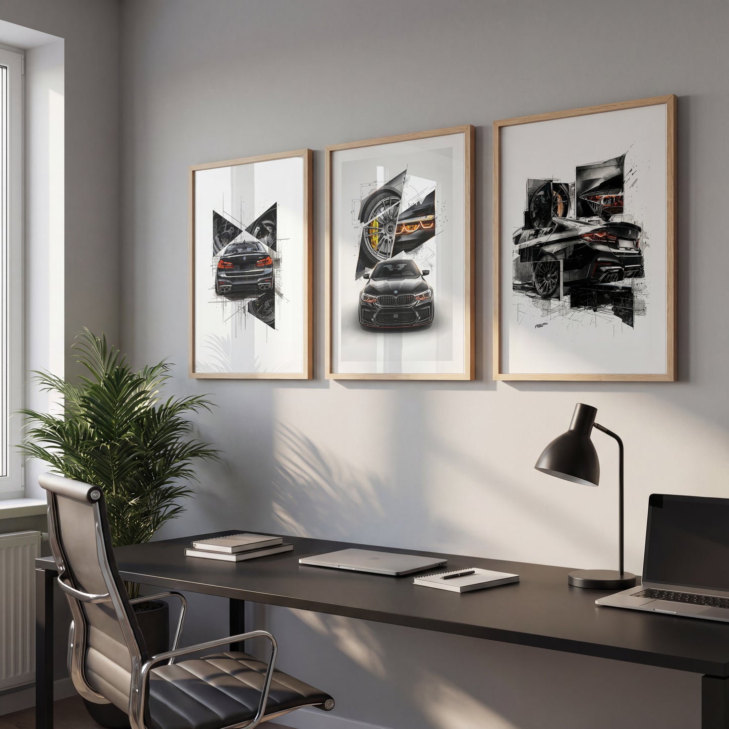 BMW Sketch Wall Frame Set of 3
