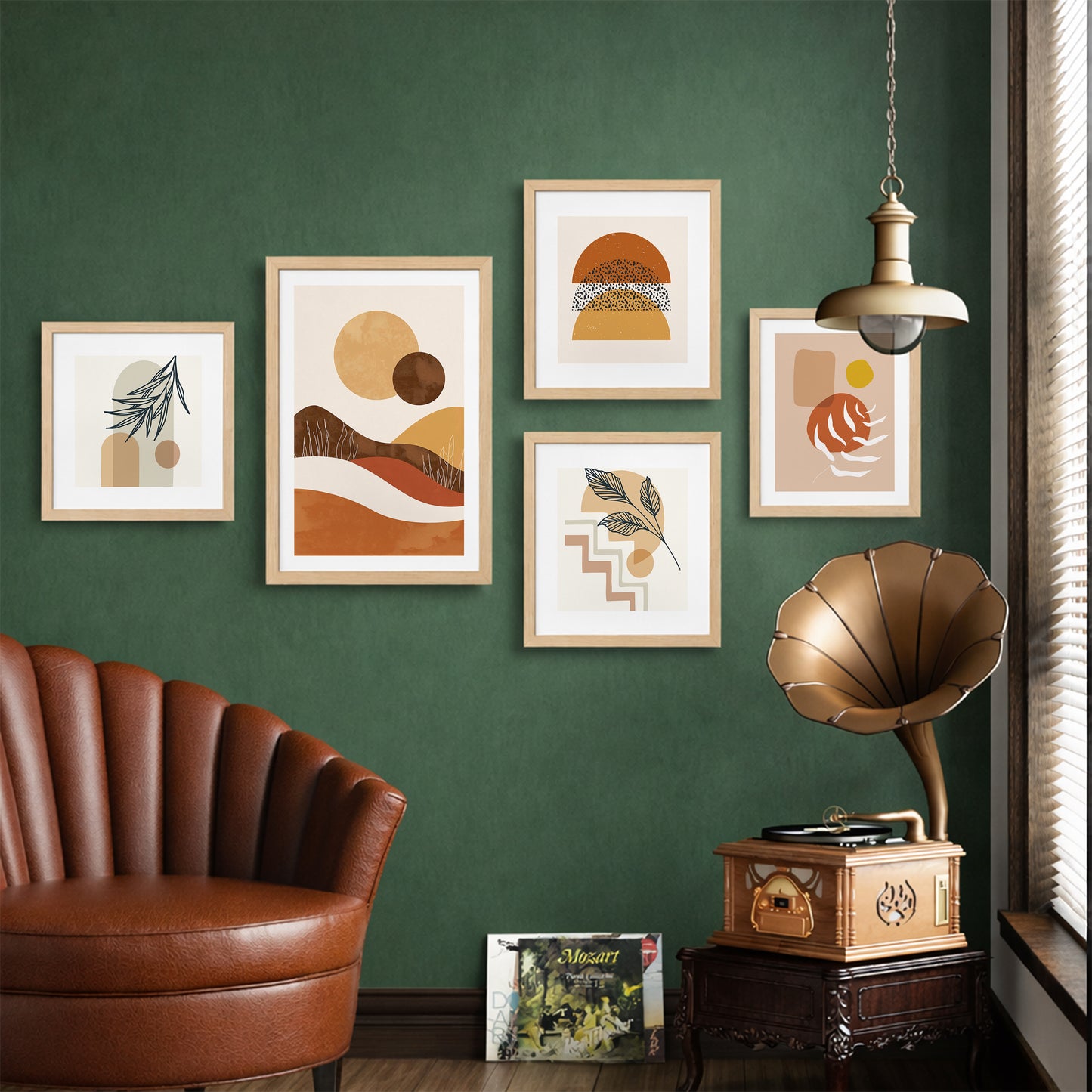 Modern Desert Wall Decor Set of 5