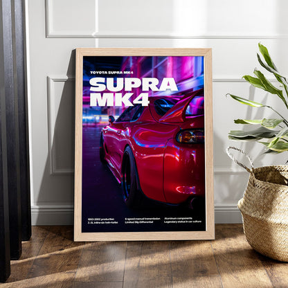 Supra MK4 Night Drive Wall Art