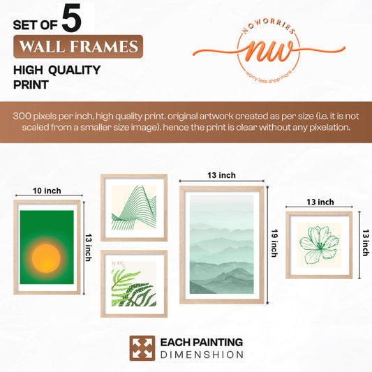 Mountain Mist Wall Art Set of 5