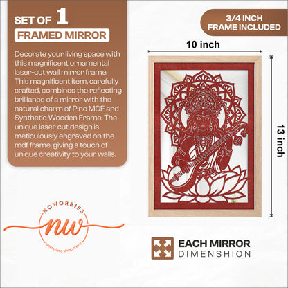 Saraswati Pinewood Laser Wall Art