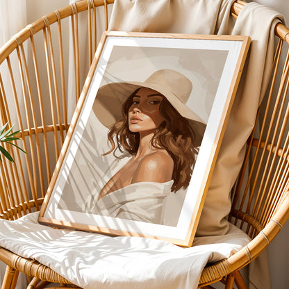 Elegant Lady Portrait Wall Art Poster