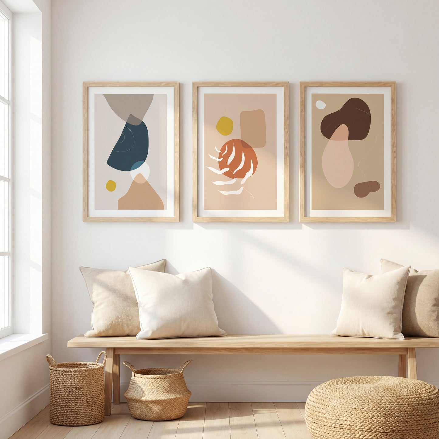 Contemporary Abstract Wall Art Set of 3
