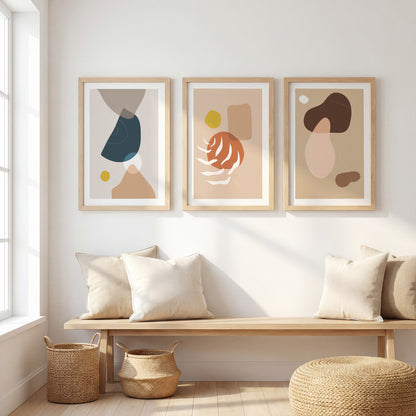 Contemporary Abstract Wall Art Set of 3